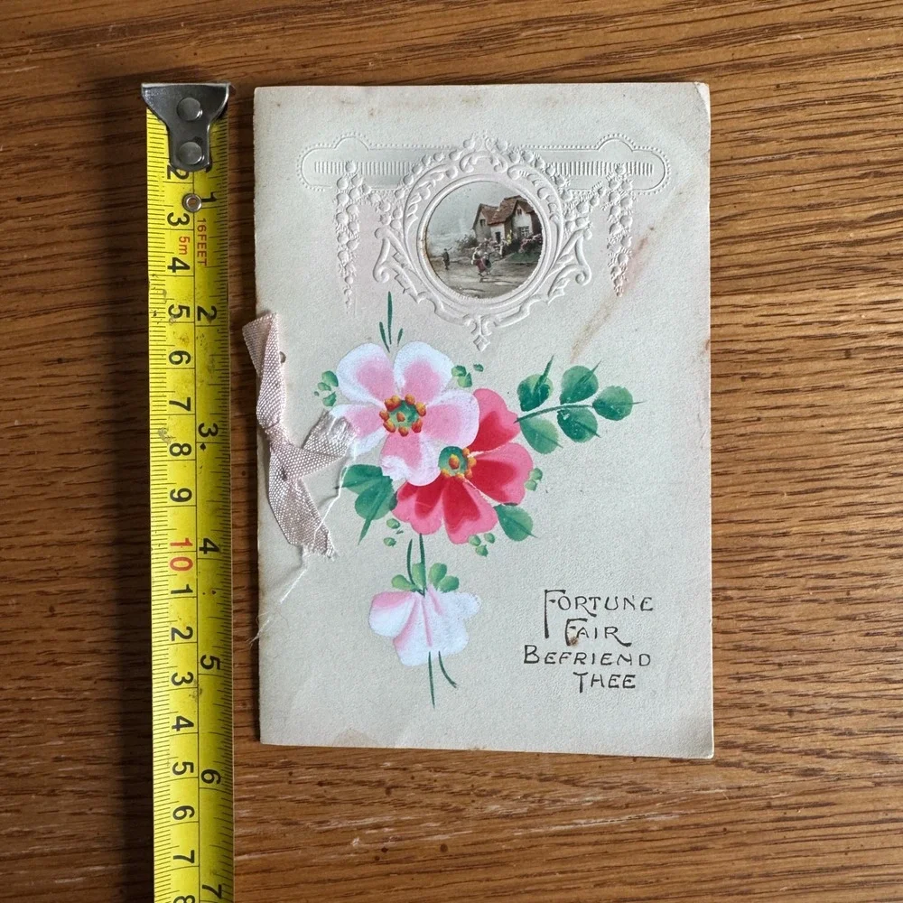Antique‎ Early 1990s Victorian Christmas Card Fortune Fair Befriend Thee